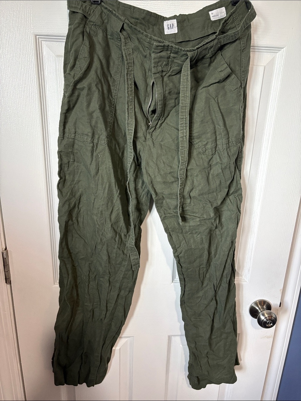 GAP Wide Leg Utility Pants in Olive Green